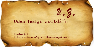 Udvarhelyi Zoltán névjegykártya