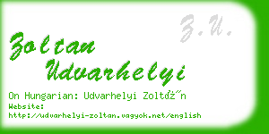 zoltan udvarhelyi business card